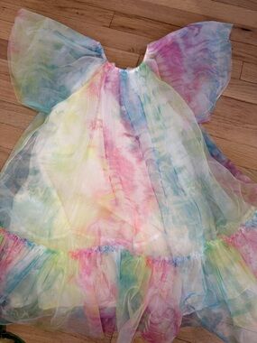 next Pastel Rainbow Ruffle Dress